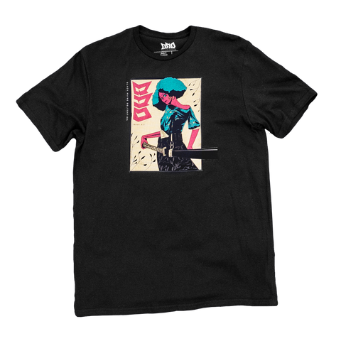 Samurai Girl - Black Tee