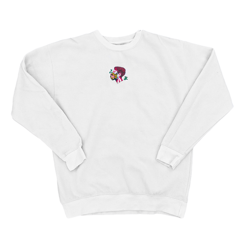 Sama - White Embroidered Sweatshirt